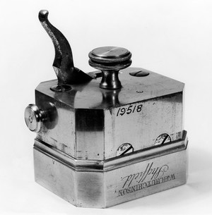 view Automatic scarifier, by W. H. Hutchison, Sheffield, 19th c.