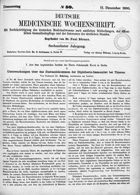 Use of diptheria antitoxin.