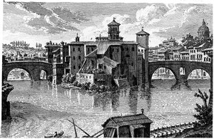 view The Hospital on the island in the Tiber.