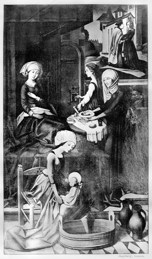 view Birth of the Virgin by Holbein