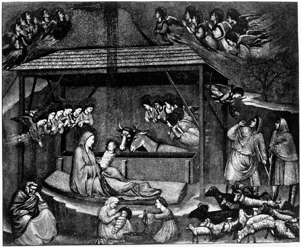 M0013521: Painting of a Nativity scene