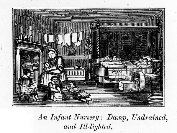 M0013535: Illustration of an infant nursery