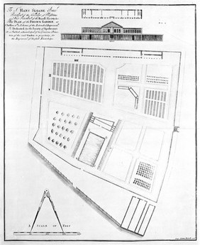 Society of Apothecaries of London. Plan of improvements to Physic Garden, 1725.