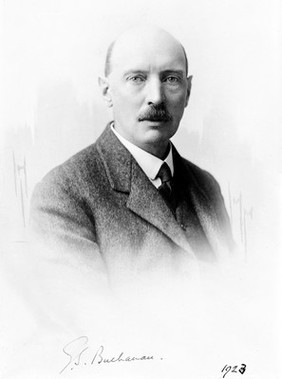 Portrait of Sir George Seaton Buchanan, from a photograph taken in 1923 in the possession of the Society.