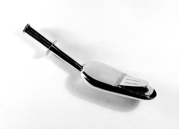 Silver medicine spoon, circa 1828