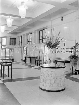 view M0013671: Wellcome Historical Medical Museum exhibition: Centenary of the birth of Paul Ehrlich, general view