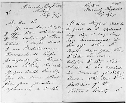 Letters from Florence Nightingale, July 1856