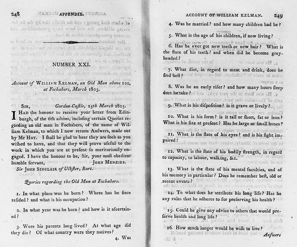 M0013807: The account of William Kelman, an old man above 100