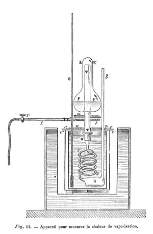 view Berthelot's apparatus for measuring heat of vaporization.