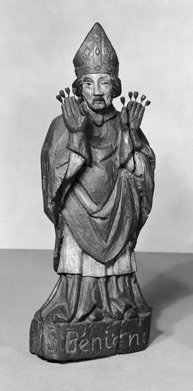 M0013966: Statue of Saint Mathurin (d. c.300) / M0013967: Statue of Saint Symphorian (3rd century) / M0013968: Statue of Saint Benignus (3rd century)