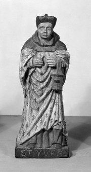 M0013974: Saint Teliau (6th century) / M0013975: Saint Yves of Brittany (13th century) / M0013976: Statue of Saint Anthony the Hermit