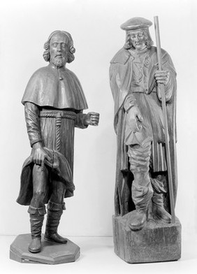 M0014016: Two statues of Saint Roch (Rocco)