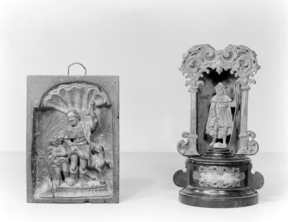 M0014029: Two statues of Saint Roch (Rocco)