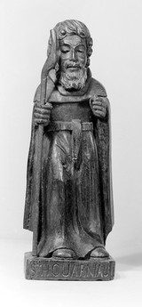 M0014039: Statue of Saint Francis of Paola / M0014040: Statue of Saint Luke the Evangelist / M0014041: Statue of Saint Herve (Houarniaule)