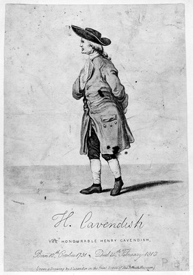 Henry Cavendish. Aquatint by C. Rosenberg after W. Alexander.