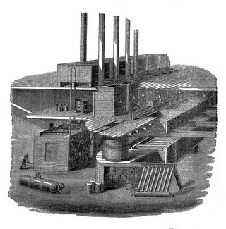 Sectio of Coal Tar Colour Works at Greenford. 19th C