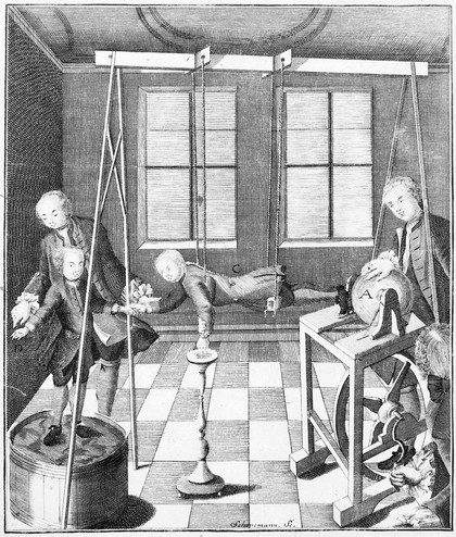 M0014507: The electrical machine of Chistian August Hausen, 1743