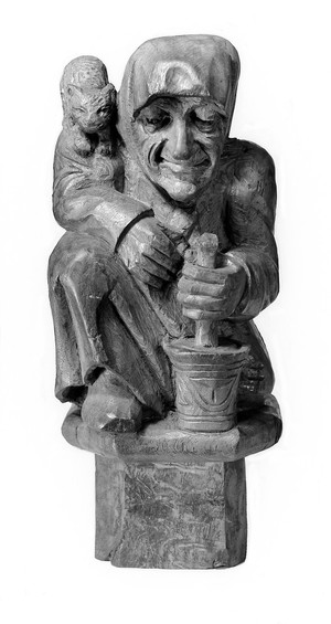 view The figure of a witch, Breton workmanship.