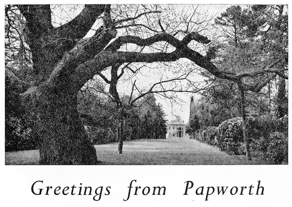 Papworth. A general view of the house and grounds.