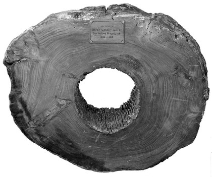 M0014795: A section of a wooden water main, 17th century