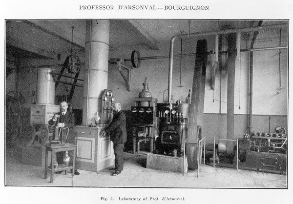 D'Arsonval at work in his laboratory.