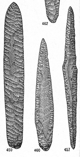 M0015051: Illustration of Bronze Age sculptings on a boulder and slab in Scotland and France
