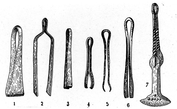 Iron Age depilatory tweezers.