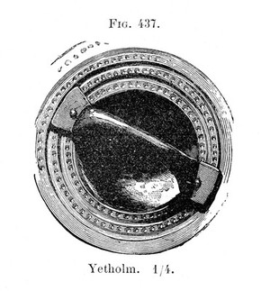 view Bronze shield- interior of the umbo of the Yetholm.