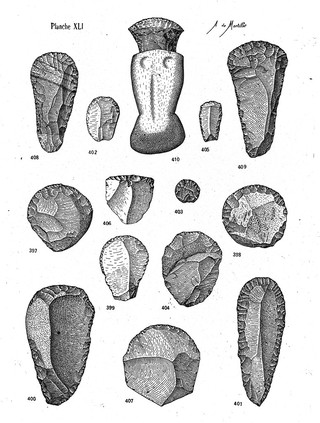 M0015186: Illustration of Neolithic and Bronze Age scrapers