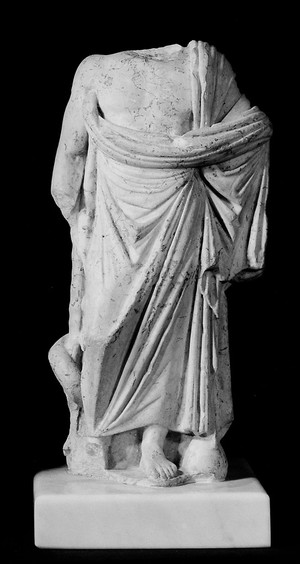 view Headless statue of Aesculapius, copy of a cult statue of the 4th or 3rd century B.C.