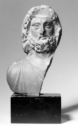 view Head of Aesculapius with hollowed back, excavated at Byblos