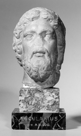 Votive bust of Aesculapius.