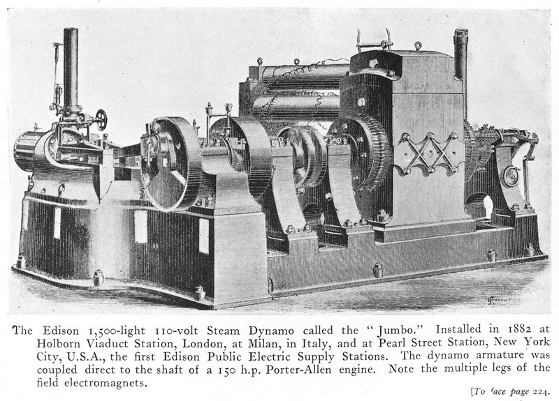 The Edison Light Volt Steam Dynamo Called The Jumbo Installed In At Holborn