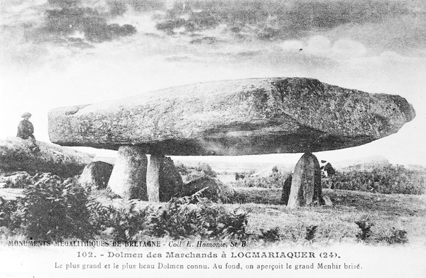 Megalith, Dolmen des Marchands, at Locmariaquer.