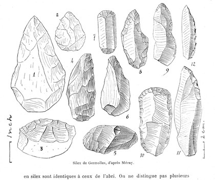 Paleolithic flint artifacts, Germolles