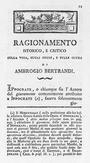 Opere, di Ambrogio Bertrandi / [anatomiche, e cerusiche], pubblicate, e accresciute di note, e di supplementi dai chirurghi Gio. Antonio Penchienati e Gioanni Brugnone.