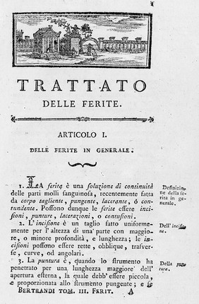 M0015627: Page from Bertrandi: <i>Opere</i>, 1786
