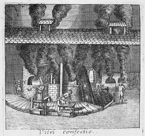 view Manufacture of glass. Valentini, Museum museorum. 1704