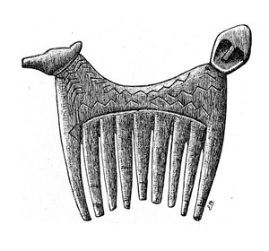 view Bone comb, supposedly Neolithic, from Gullrum Swedeh