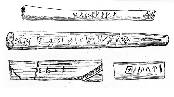 Examples of supposed Magdalenian writing on bony substances. 