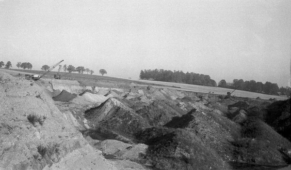 Water Hall gravel pit near Hertford, October 1956.