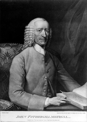 John Fothergill. Mezzotint by V. Green, 1781, after G. Stuart.