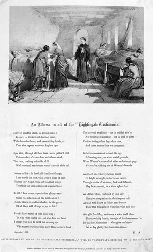 view Poem and scene showing Florence Nightingale