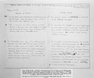 view Manuscript in Sir Victor horsley's hand: two pages and label.