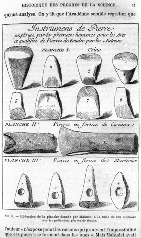 Plate from Mahudel, Sur les pretendues pierres de foudre.