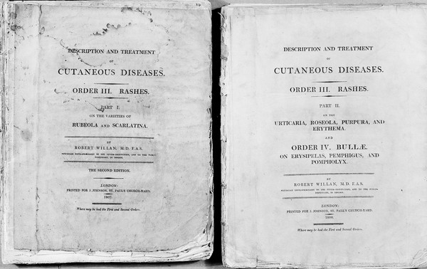 R. Willan "Cutaneous diseases", 1807; title page
