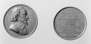 view Portrait medal of William Harvey by Binfield.