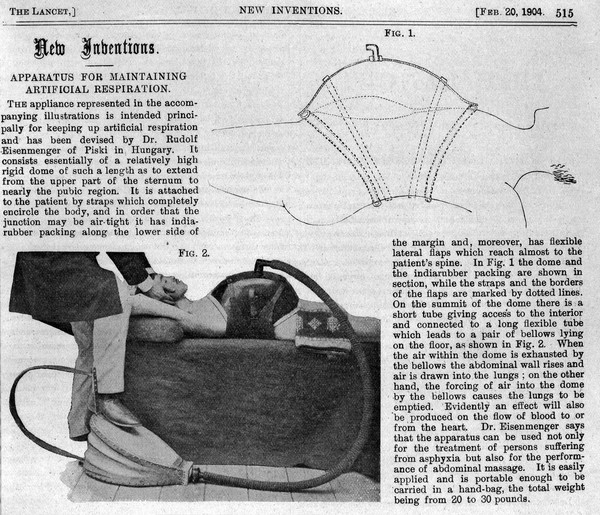 M0017193: Respirator designed by Rudolph Eisenmenger of Hungary, c.1904