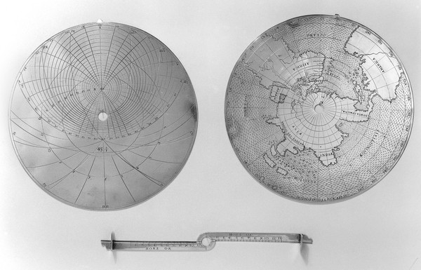 One plate of an astrolabe.