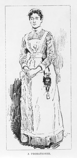 M0017524: A probationer nurse at the London Hospital, 1888